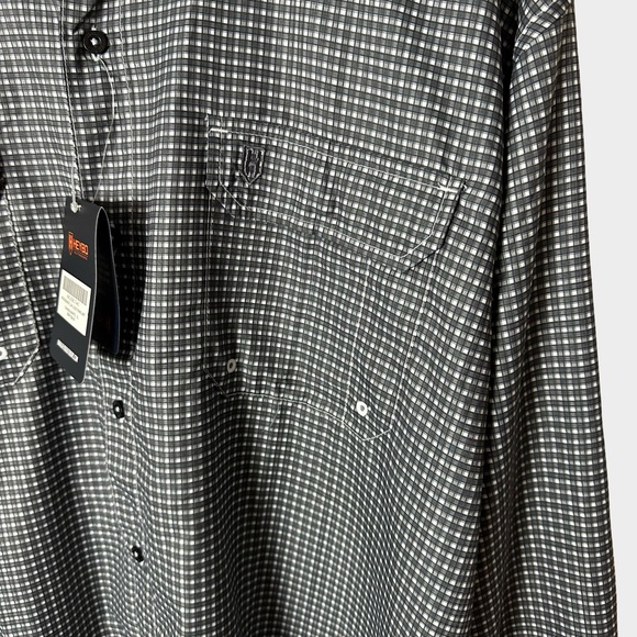 HEYBO Outdoors Beaufort Performance Fishing Shirt Charcoal Plaid Size XL NWT - Picture 5 of 12